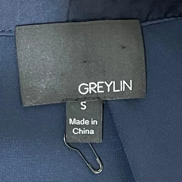 Greylin Small Blue Long Raglan Sleeve Darla Shift Dress EUC - Picture 6 of 8